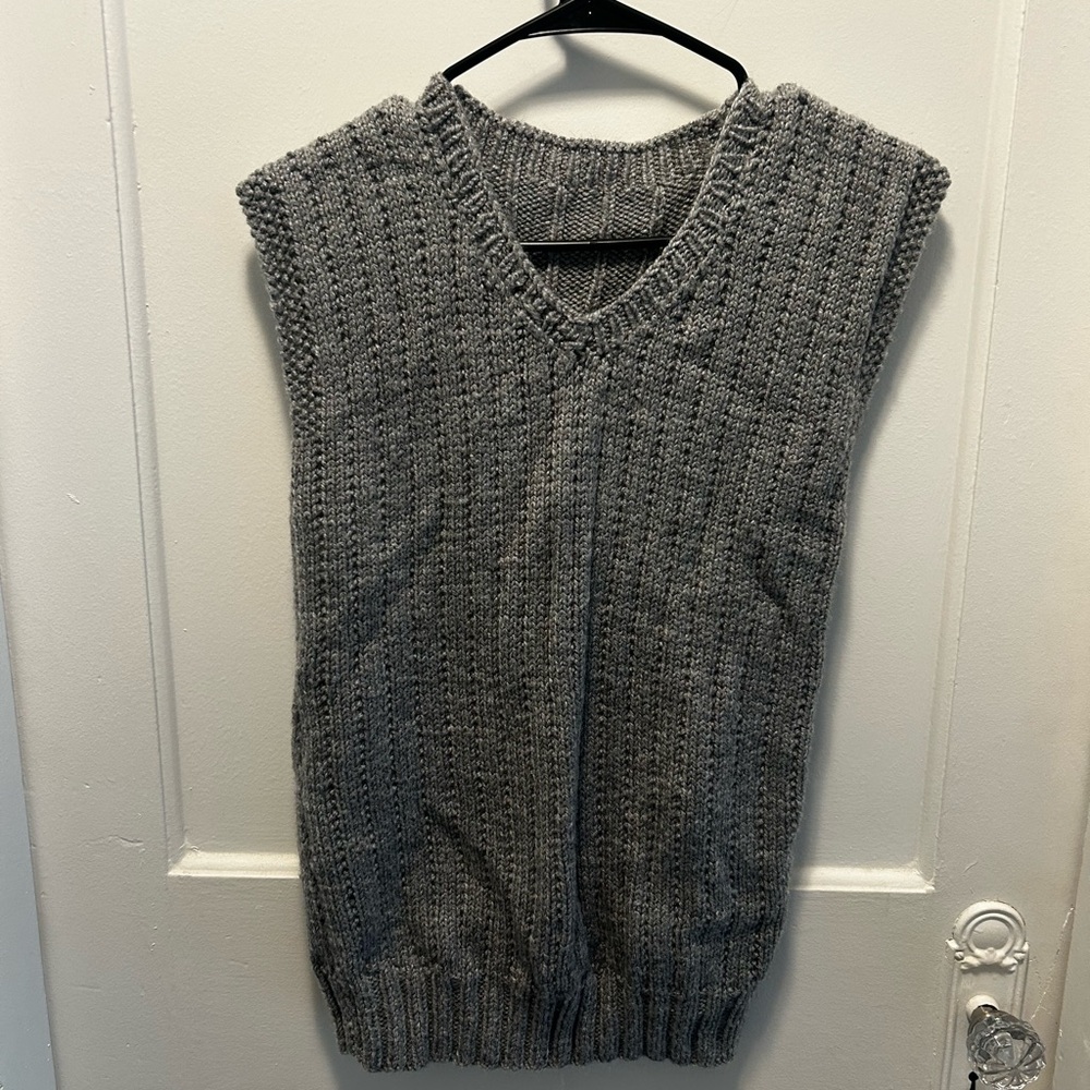 Gray handmade sweater vest